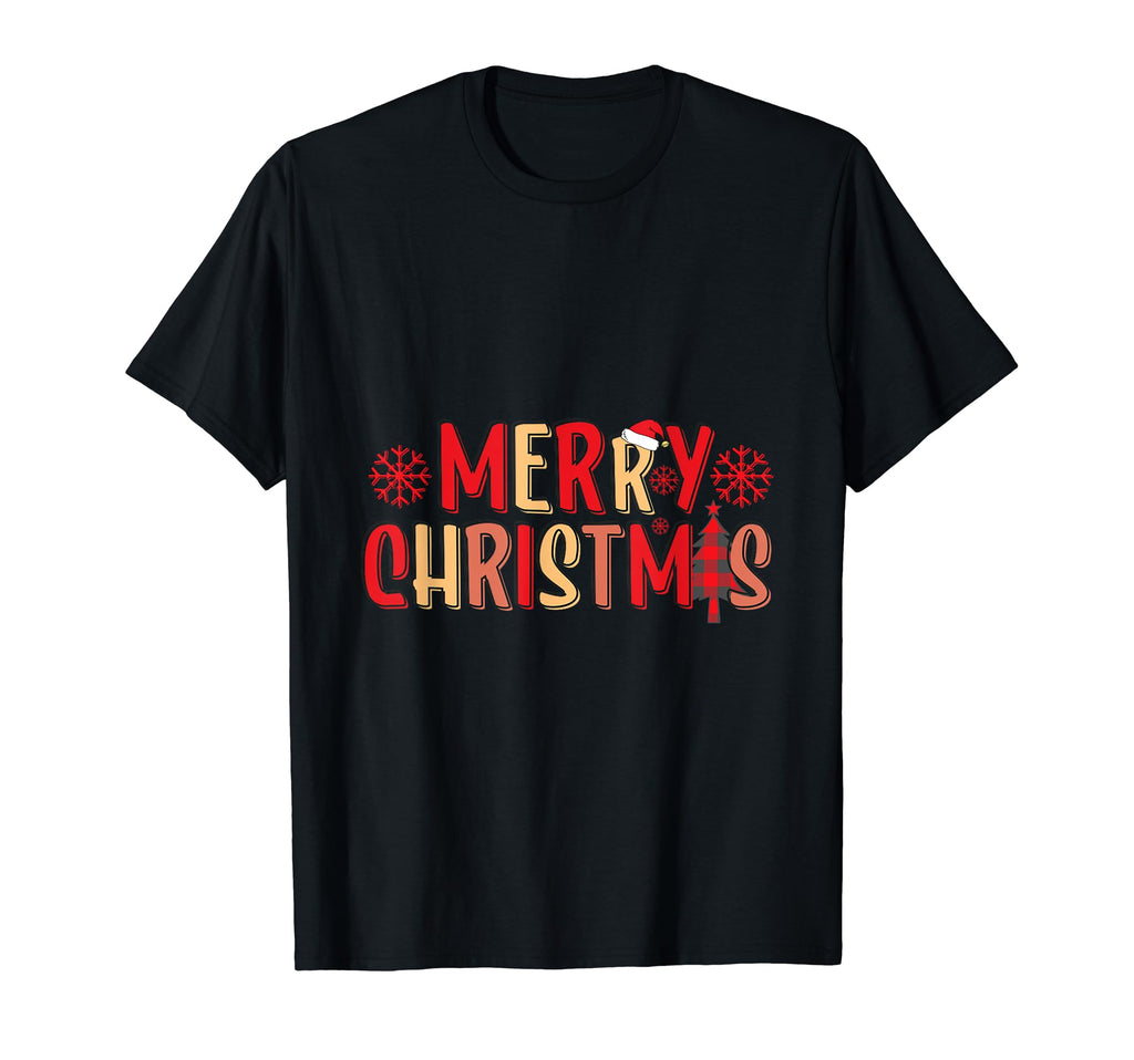 Holiday Merry Word Art Typography S T-Shirt - Custom Art Print Unisex - T-Shirt, Sweatshirt, Hoodie