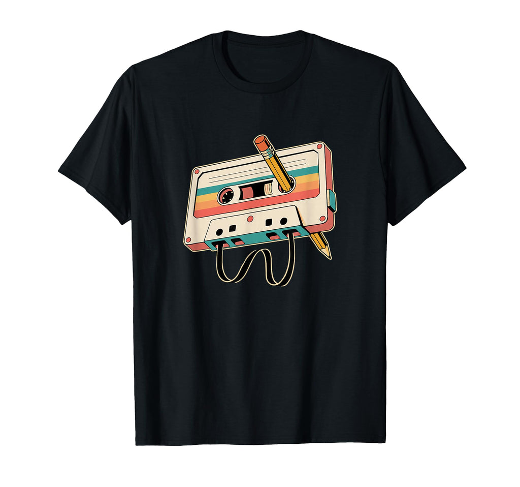 Cassette Tape Pencil 80S 90S Music T-Shirt - Fun Novelty Design Unisex - T-Shirt, Sweatshirt, Hoodie