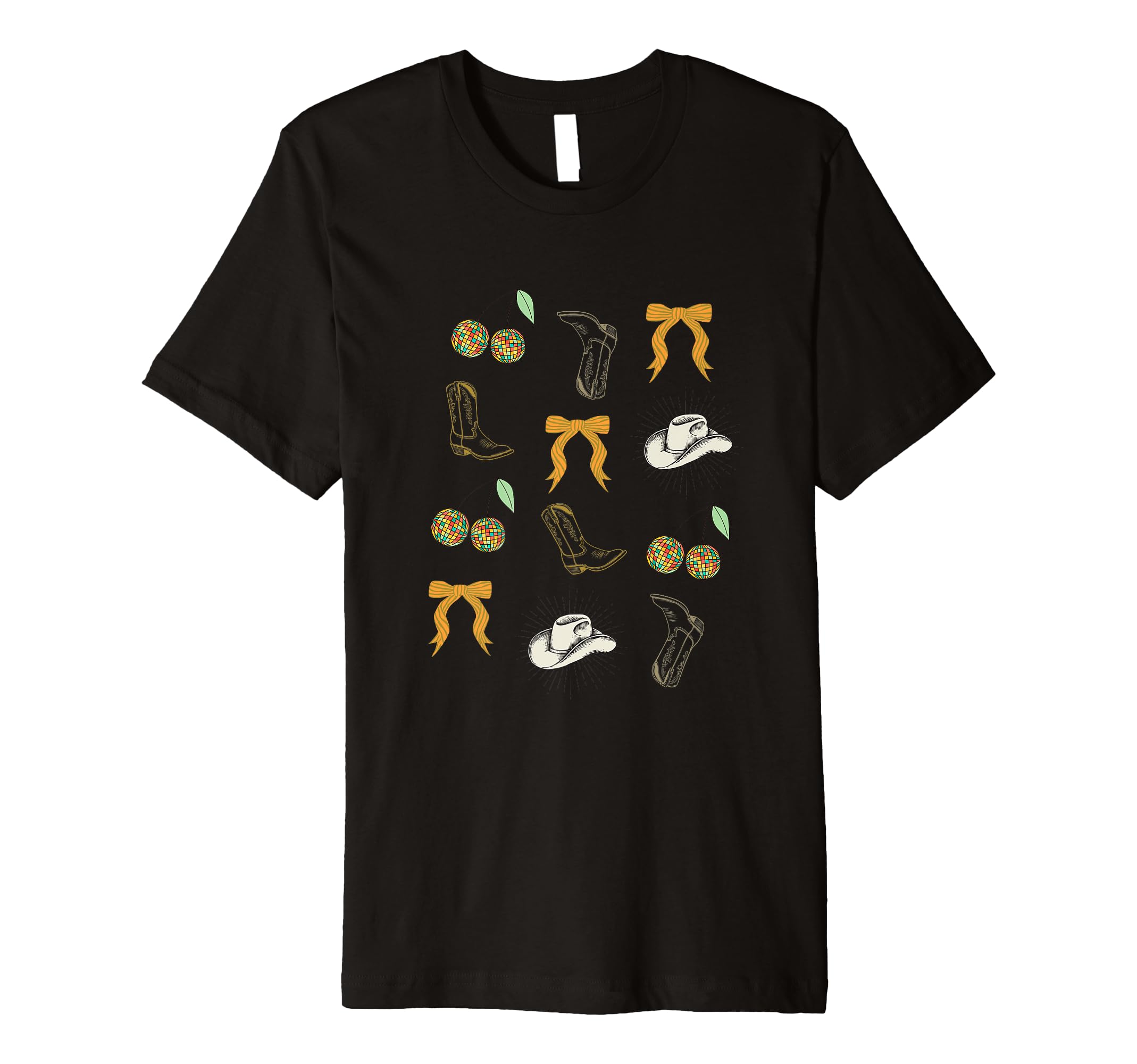 Western Coquette Cherry Disco Balls T-Shirt - Novelty Apparel Men Women - T-Shirt, Sweatshirt, Hoodie