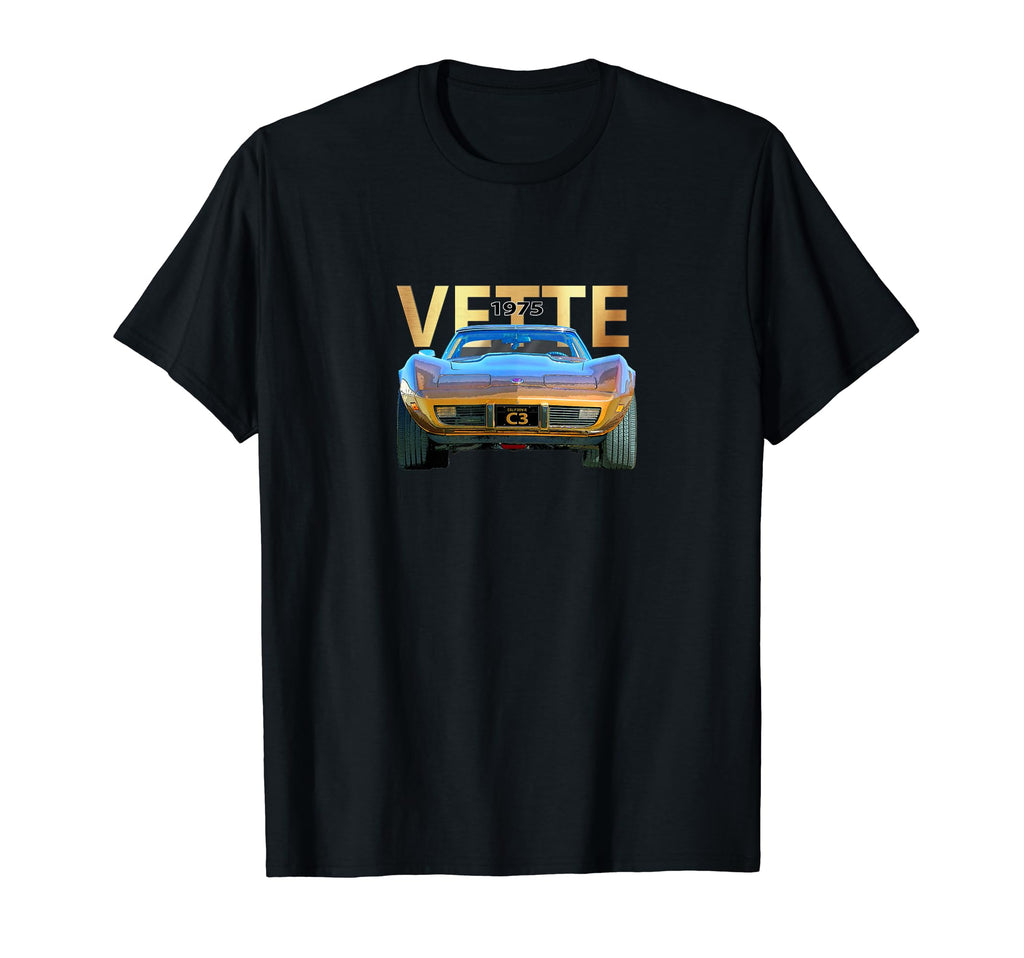 1975 Vette C3 Muscle Car American T-Shirt - Trendy Graphic Men Women - T-Shirt, Sweatshirt, Hoodie