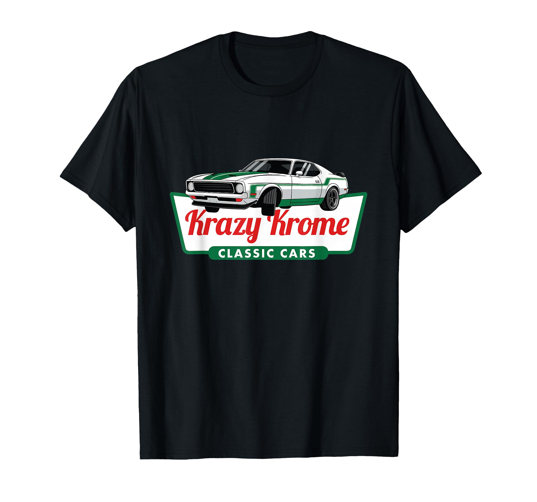 Krazy Krome Cars Racing Car Muscle T-Shirt - Minimalist Print for Adults - T-Shirt, Sweatshirt, Hoodie