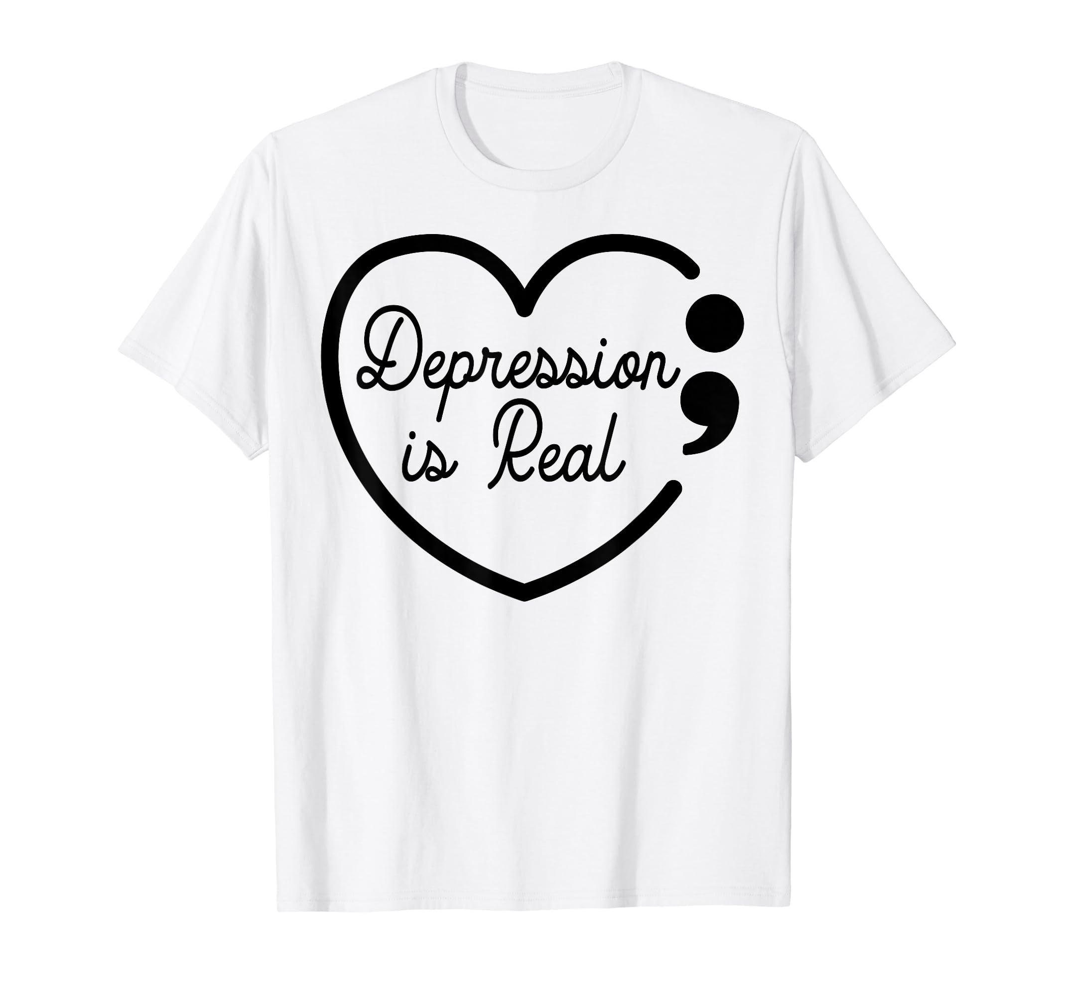 Depression Is Real Depression T-Shirt - Casual Everyday Wear for Adults - T-Shirt, Sweatshirt, Hoodie