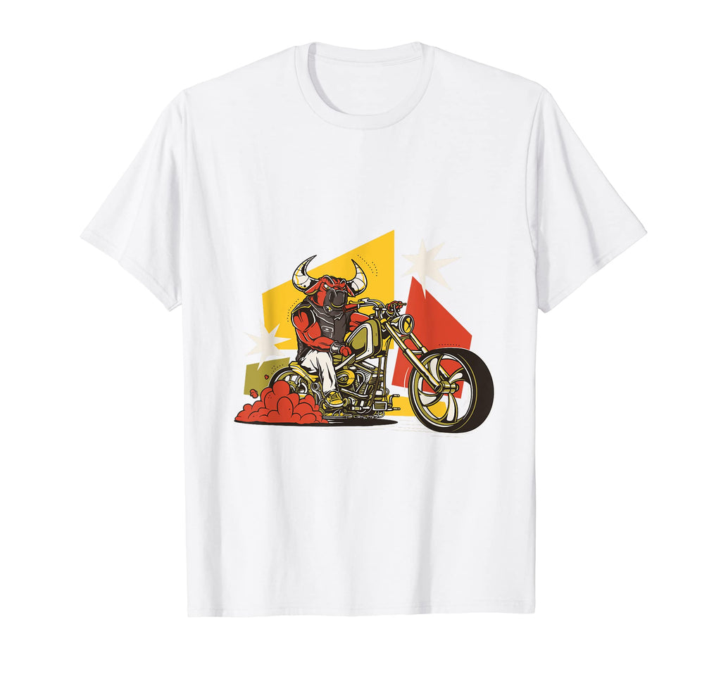 Ride Biker Bull Motorcycle T-Shirt - Graphic Print Men Women - T-Shirt, Sweatshirt, Hoodie