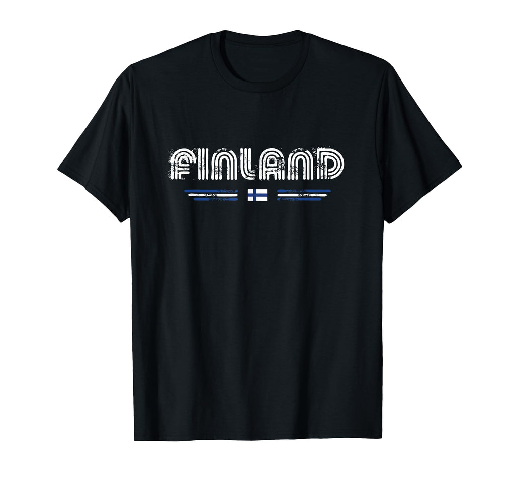 Finland 70S 80S Type Flag T-Shirt - Custom Art Print Men Women - T-Shirt, Sweatshirt, Hoodie
