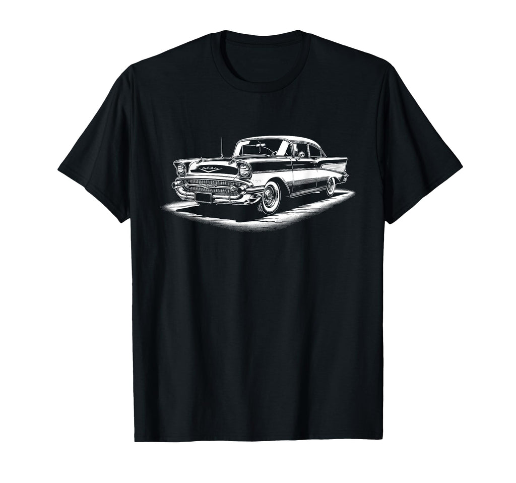 Bel Air Car Old School Hot Rod 50S T-Shirt - Casual Everyday Wear Men Women - T-Shirt, Sweatshirt, Hoodie