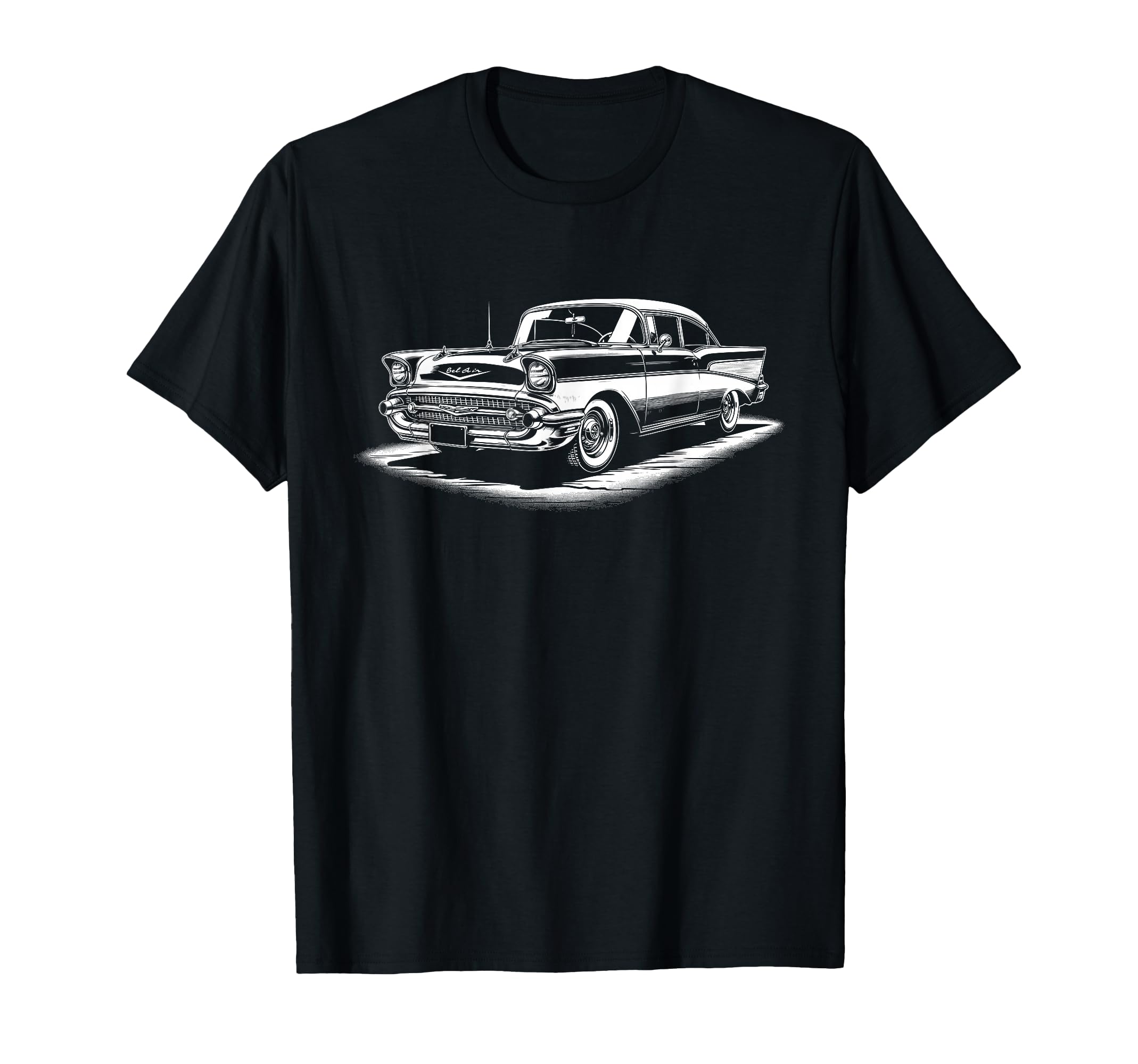 Bel Air Car Old School Hot Rod 50S T-Shirt - Casual Everyday Wear Men Women - T-Shirt, Sweatshirt, Hoodie