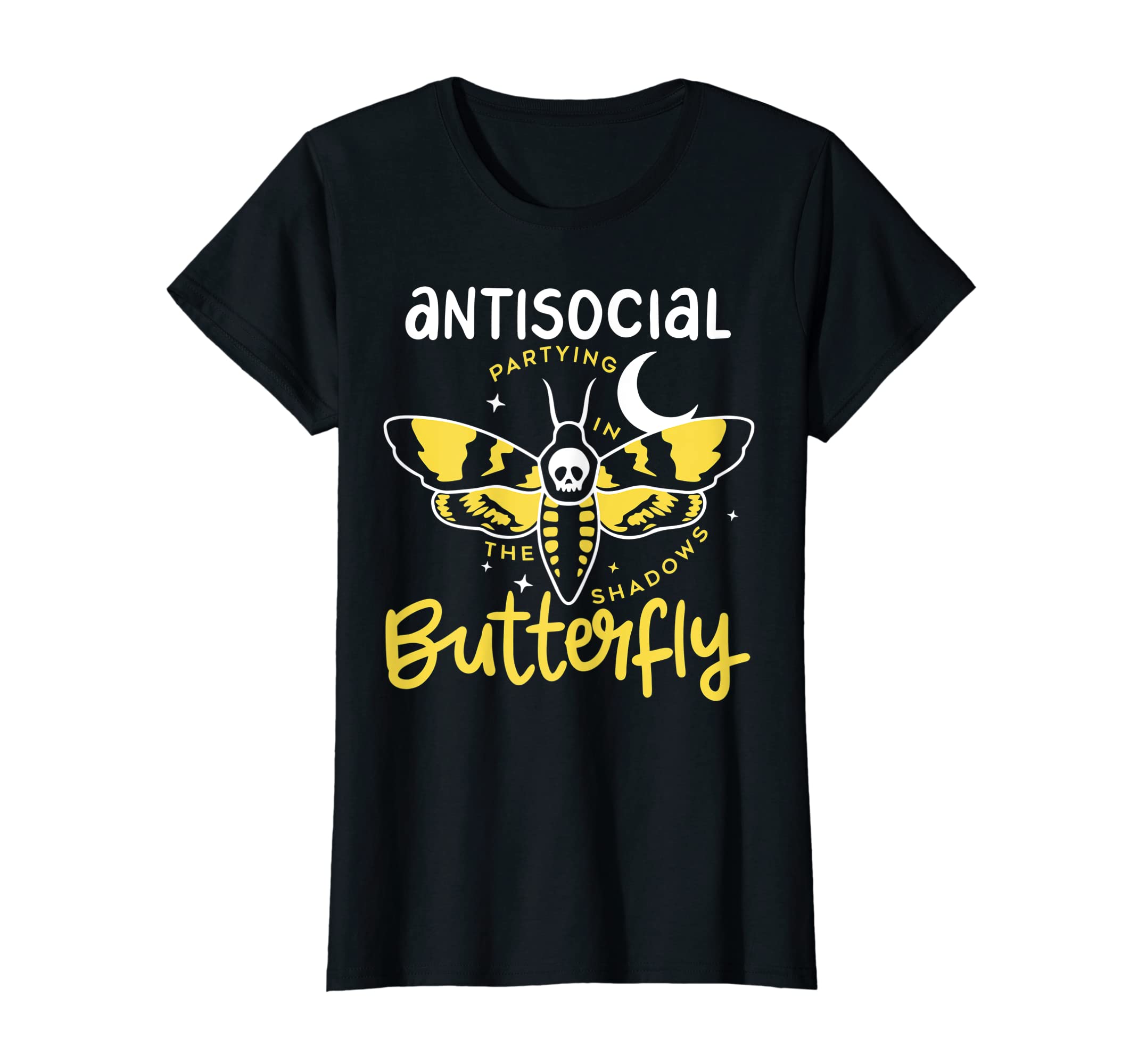 Womens Antisocial Butterfly Beautiful T-Shirt - Novelty Apparel for Adults - T-Shirt, Sweatshirt, Hoodie