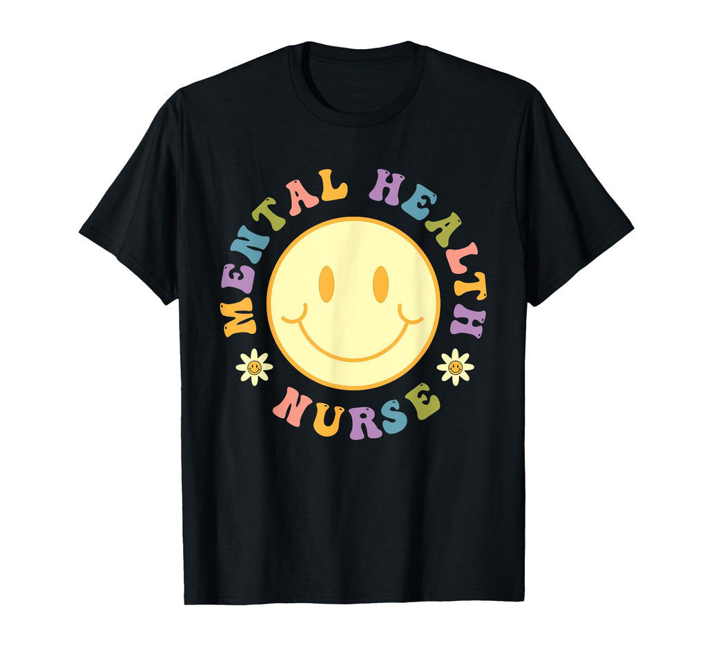 Mental Health Nurse Groovy Mental Health T-Shirt - Novelty Apparel Unisex - T-Shirt, Sweatshirt, Hoodie