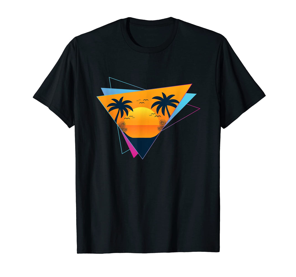 Tropical Sunset Vaporwave Aesthetic Art T-Shirt - Minimalist Print Unisex - T-Shirt, Sweatshirt, Hoodie