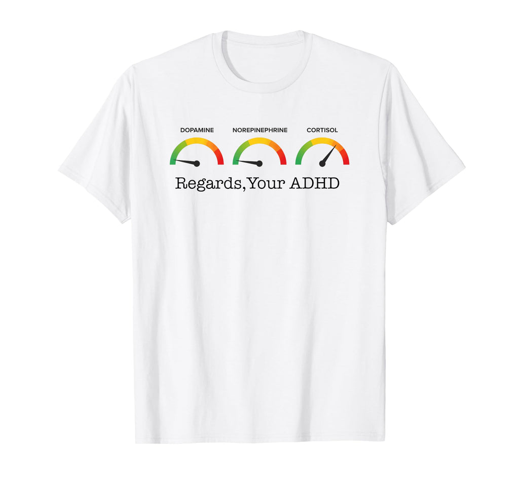 Hormone Meter Funny Adhd Brain Chemistry T-Shirt - Aesthetic Graphic Unisex - T-Shirt, Sweatshirt, Hoodie