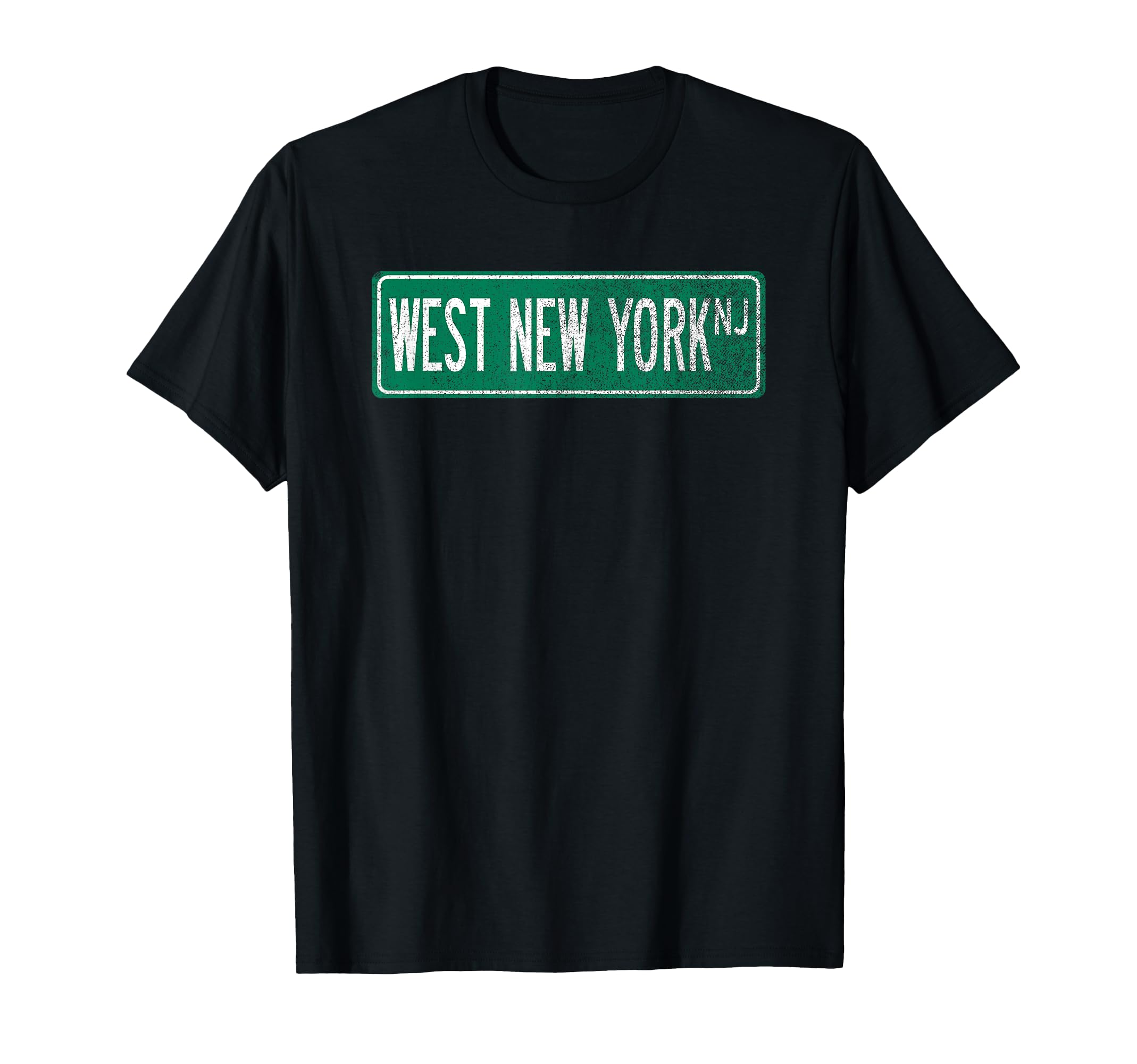 West New York Nj Street Sign T-Shirt - Minimalist Print Men Women - T-Shirt, Sweatshirt, Hoodie