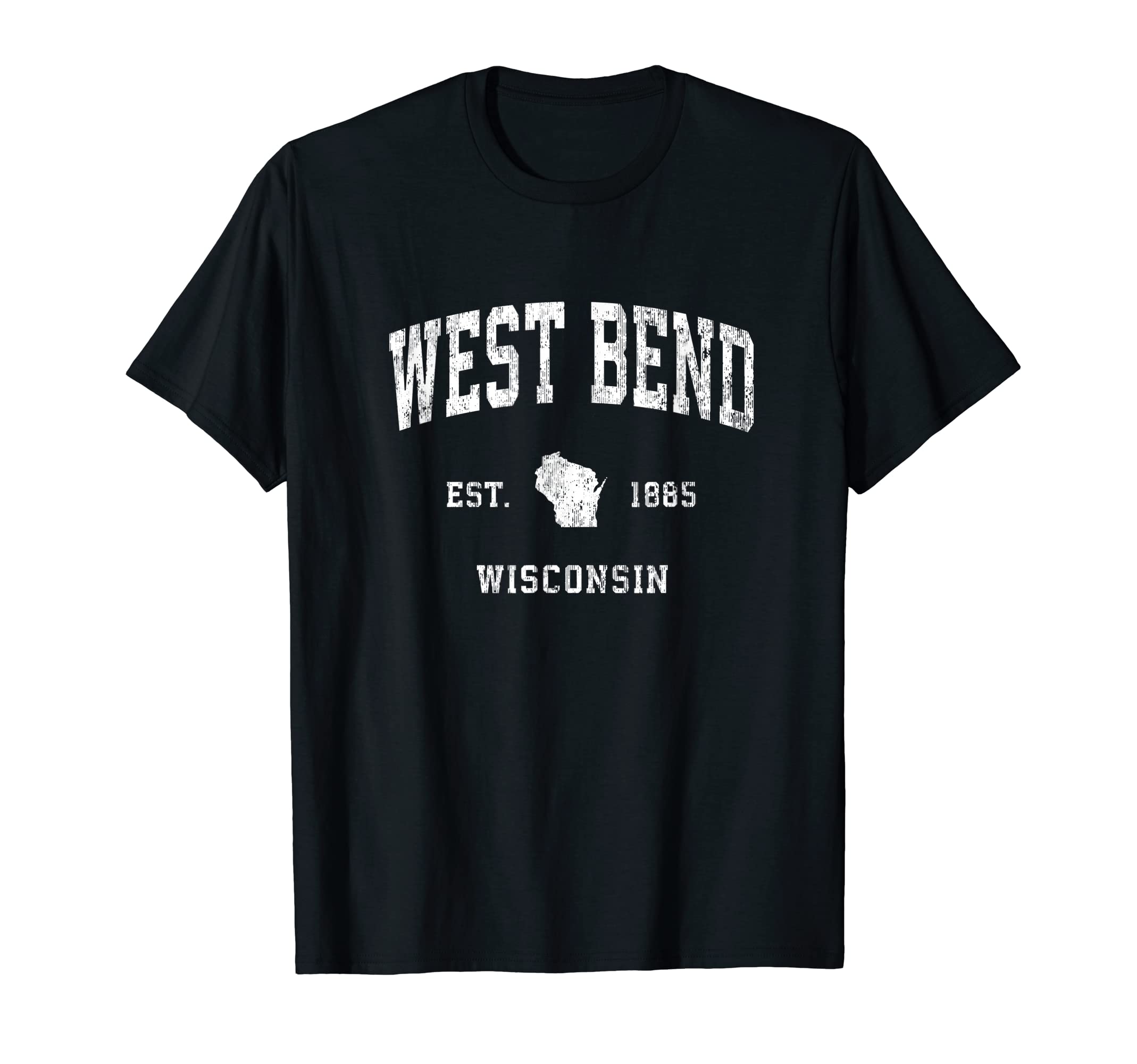 West Bend Wisconsin Wi Athletic Sports T-Shirt - Graphic Print for Adults - T-Shirt, Sweatshirt, Hoodie