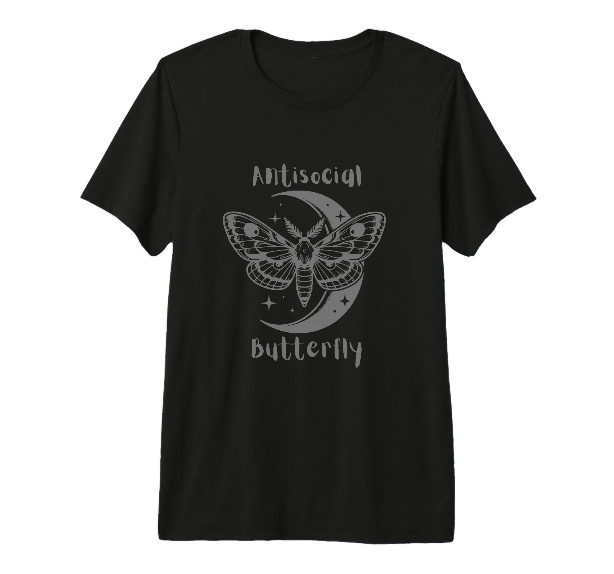 Antisocial Butterfly Tri Blend T-Shirt - Casual Everyday Wear Men Women - T-Shirt, Sweatshirt, Hoodie