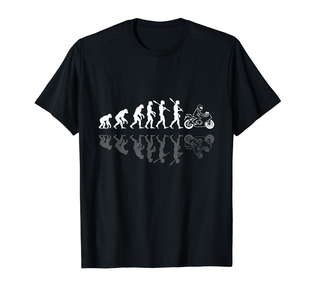 Motorcycle Evolution Shadow Biker T-Shirt - Unique Graphic for Adults - T-Shirt, Sweatshirt, Hoodie
