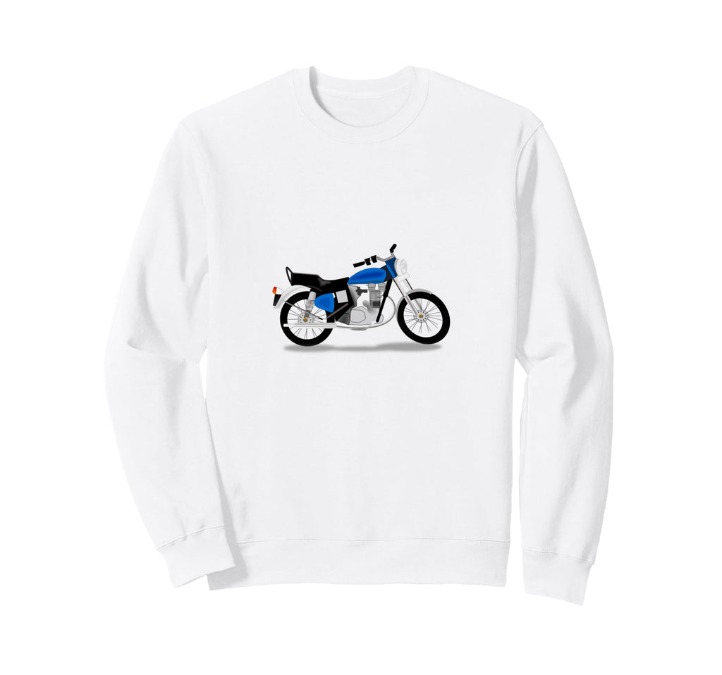 Blue Motorbike Sweatshirt - Novelty Apparel Men Women - T-Shirt, Sweatshirt, Hoodie