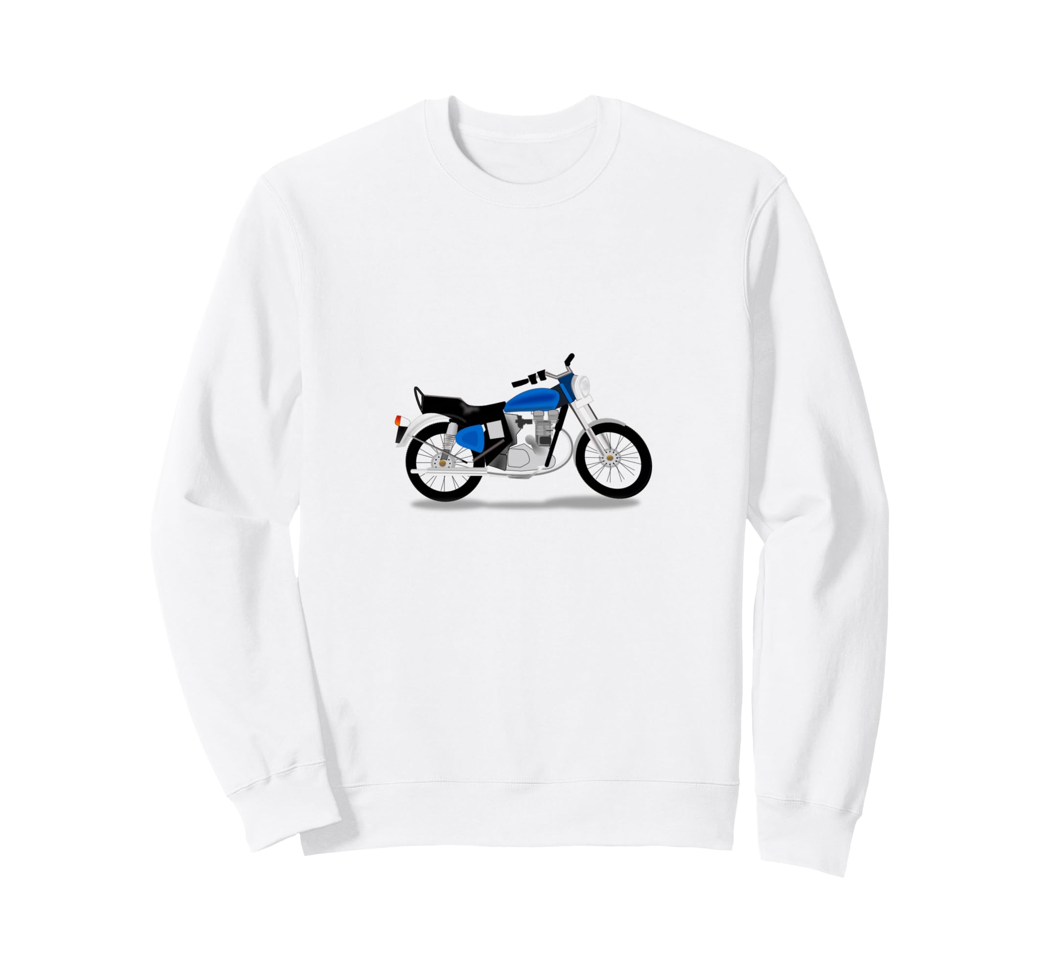 Blue Motorbike Sweatshirt - Novelty Apparel Men Women - T-Shirt, Sweatshirt, Hoodie
