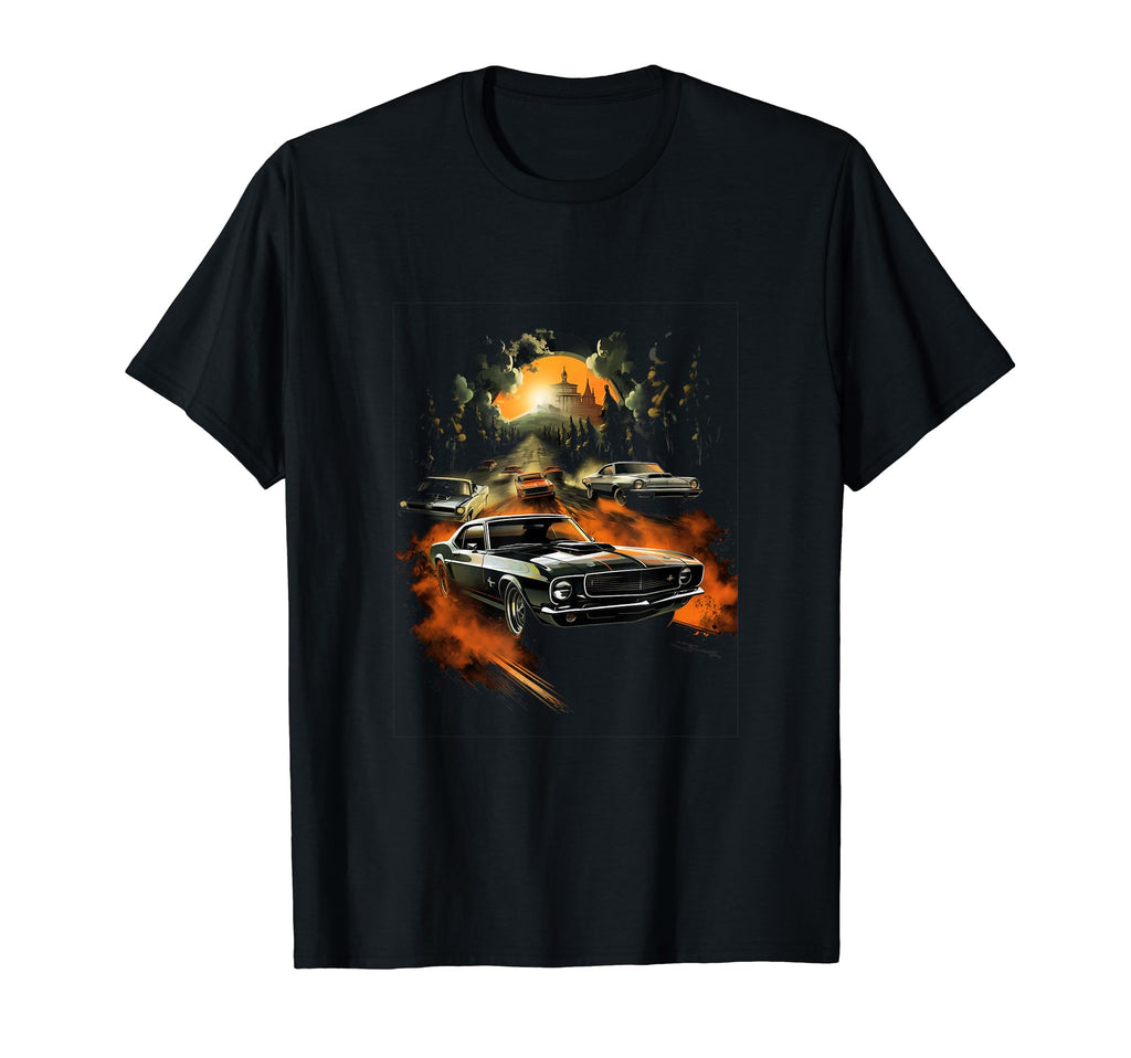 Muscle Cars Car Racing T-Shirt - Custom Art Print for Adults - T-Shirt, Sweatshirt, Hoodie