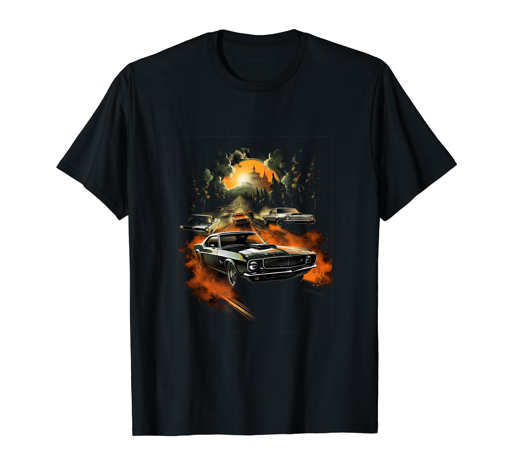 Muscle Cars Car Racing T-Shirt - Custom Art Print for Adults - T-Shirt, Sweatshirt, Hoodie