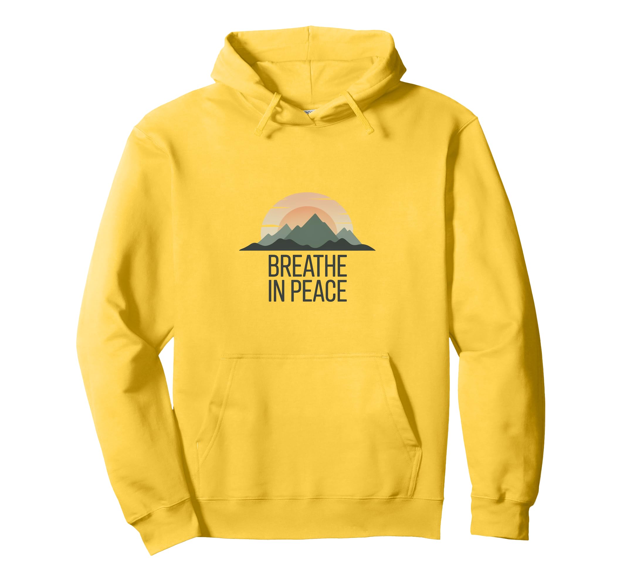 Mindfulness Meditation Mountain Sunrise Hoodie - Trendy Graphic for Adults - T-Shirt, Sweatshirt, Hoodie