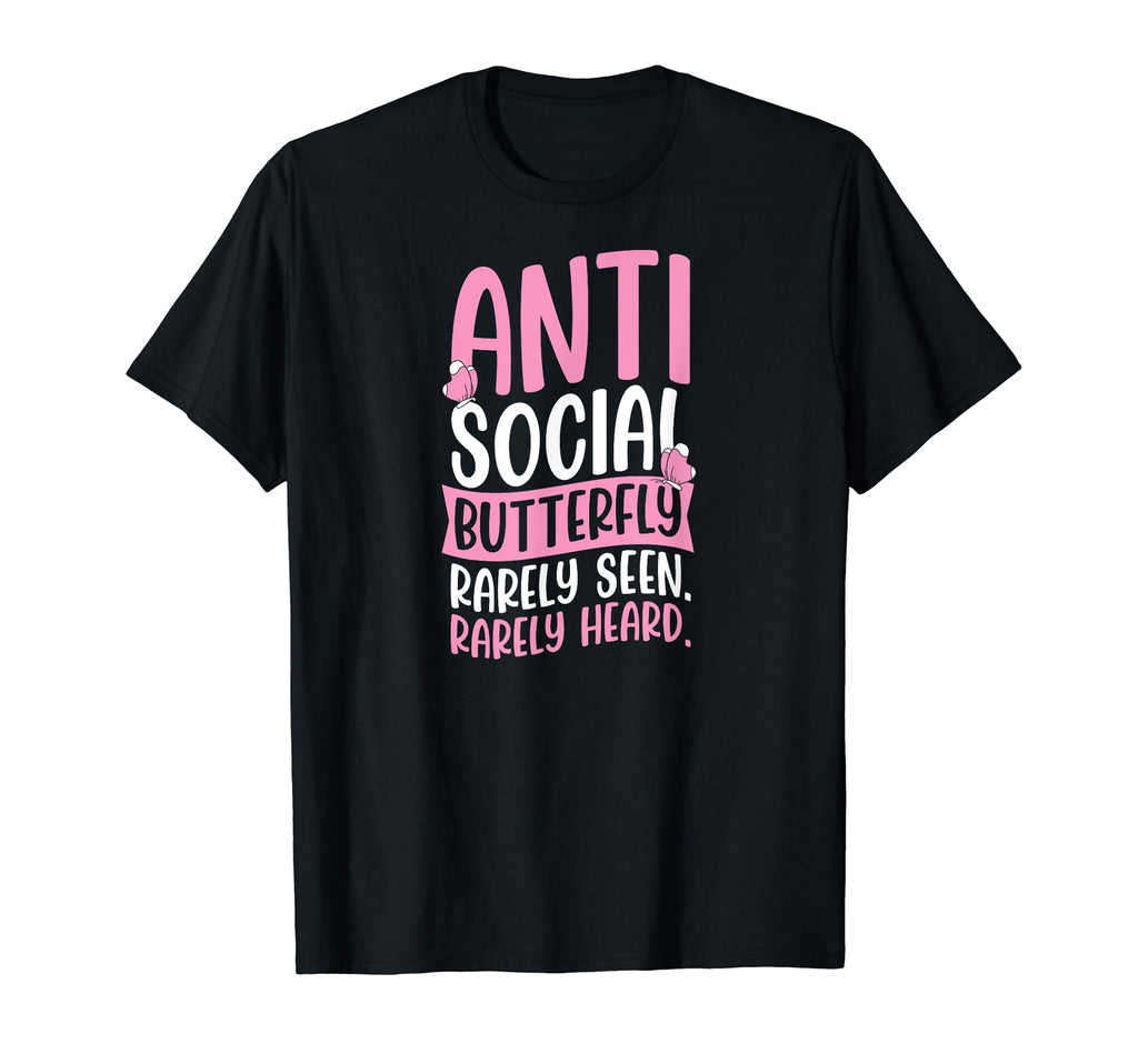 Antisocial Butterfly Rarely Seen T-Shirt - Trendy Graphic for Adults - T-Shirt, Sweatshirt, Hoodie