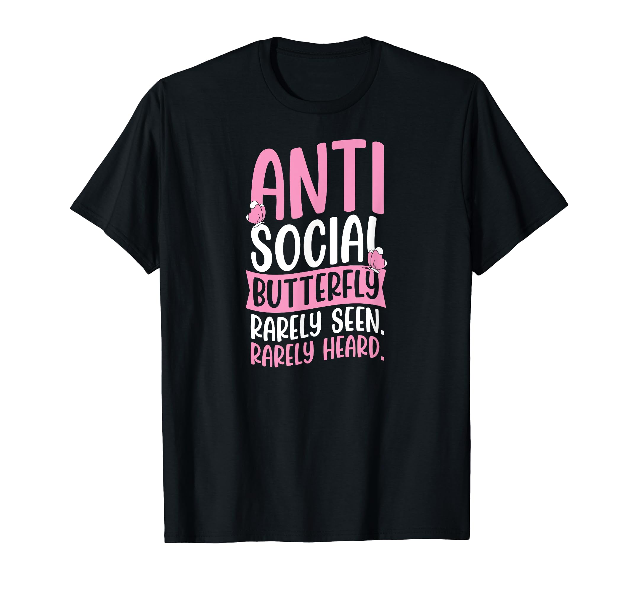Antisocial Butterfly Rarely Seen T-Shirt - Trendy Graphic for Adults - T-Shirt, Sweatshirt, Hoodie