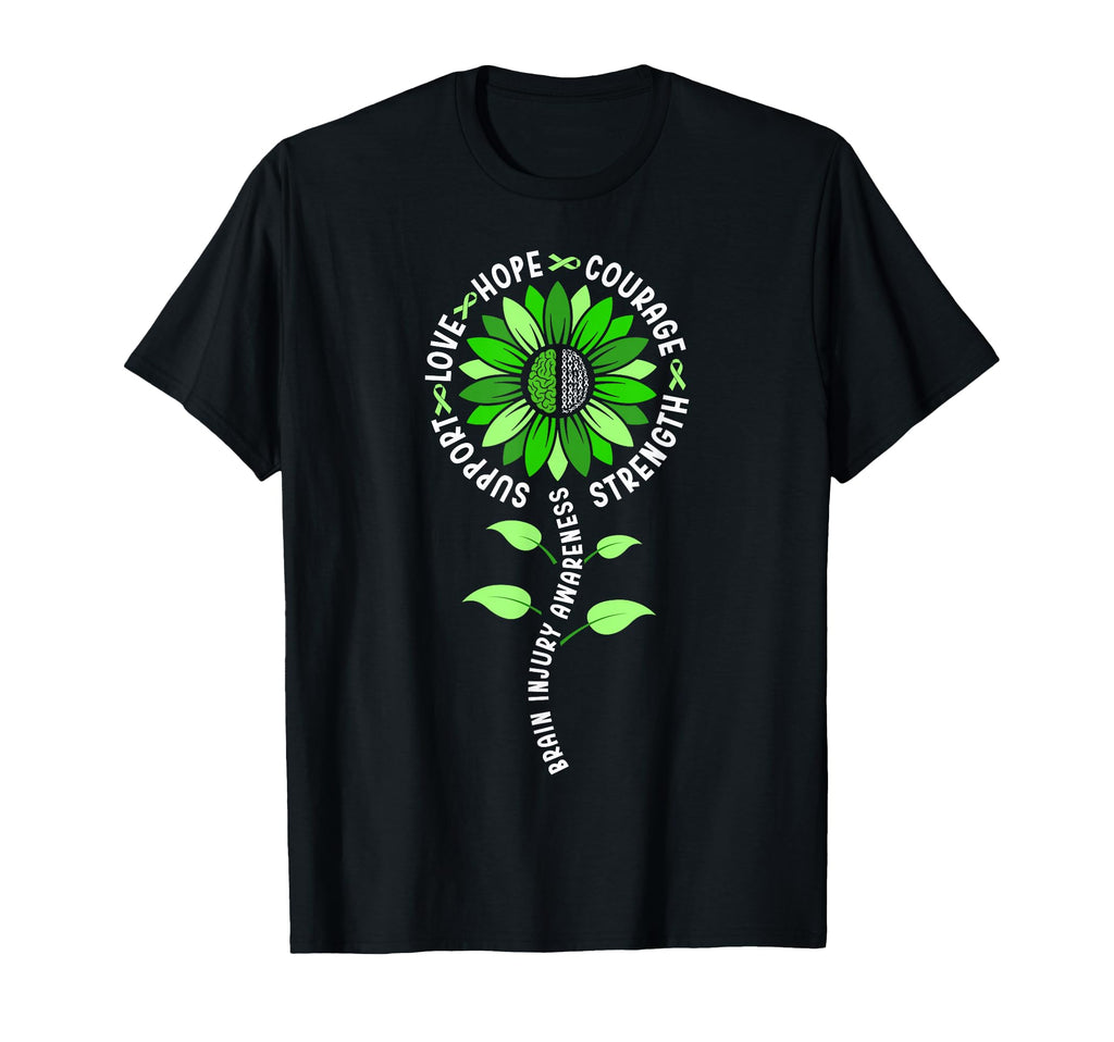 Sunflower Brain Injury Awareness T-Shirt - Minimalist Print for Adults - T-Shirt, Sweatshirt, Hoodie