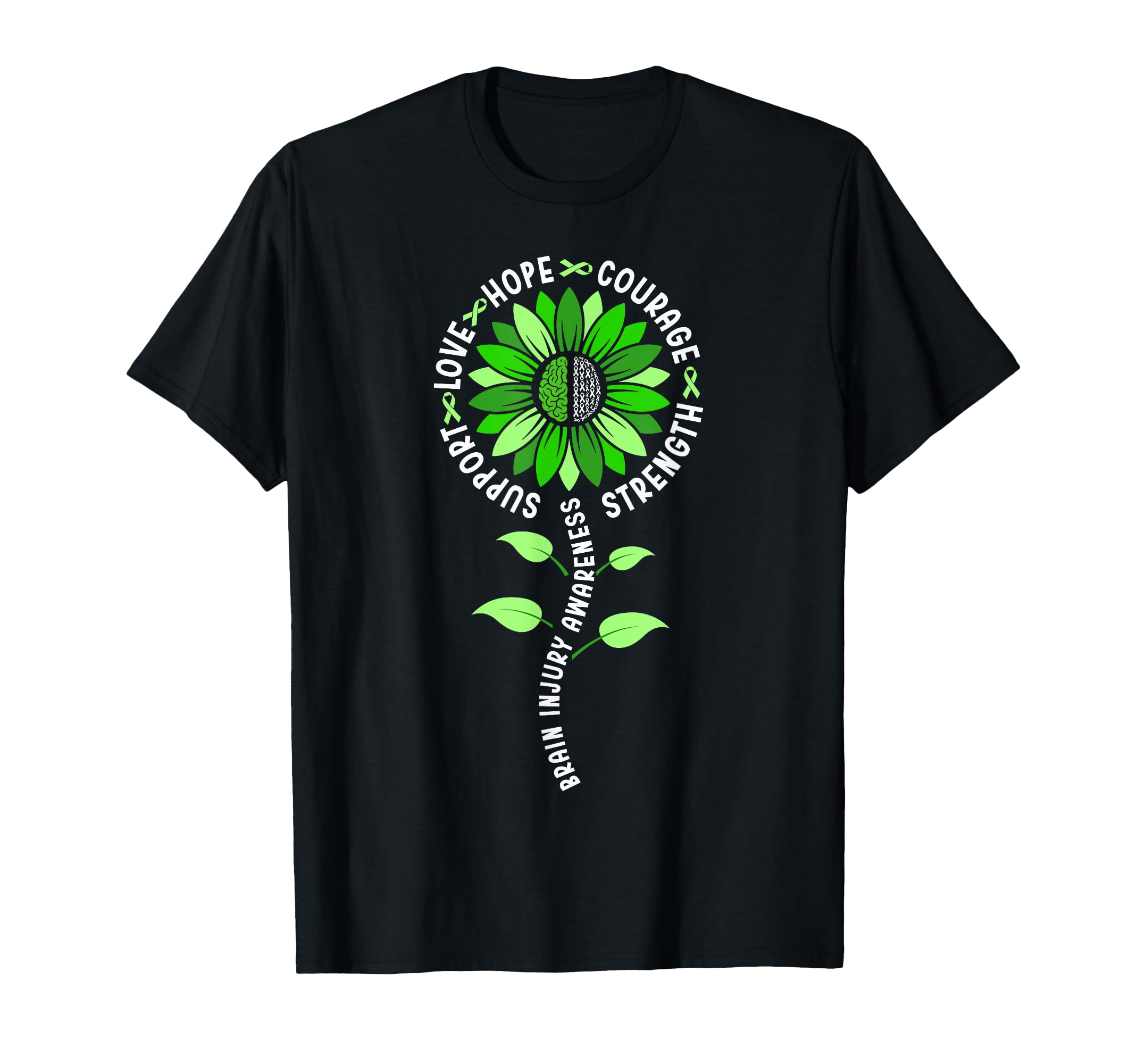 Sunflower Brain Injury Awareness T-Shirt - Minimalist Print for Adults - T-Shirt, Sweatshirt, Hoodie