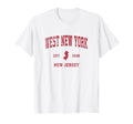 West New York New Jersey Nj Sports Red T-Shirt - Novelty Apparel Unisex - T-Shirt, Sweatshirt, Hoodie