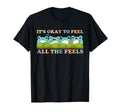 Its Okay To Feel All Feels Frogs Mental T-Shirt - Graphic Print for Adults - T-Shirt, Sweatshirt, Hoodie