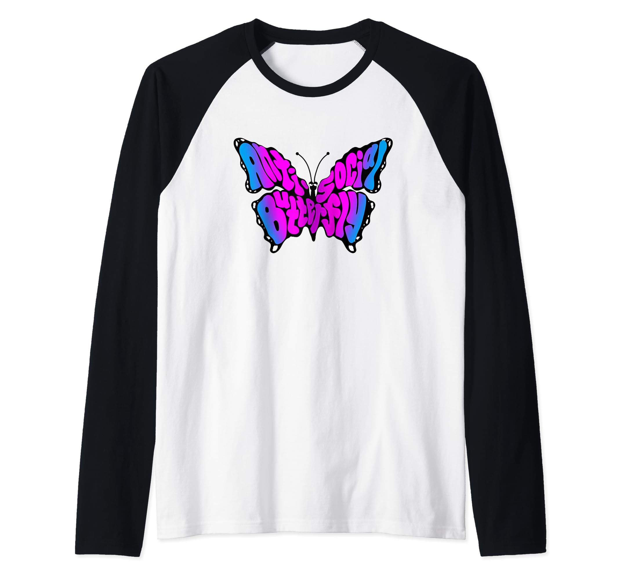 Anti Social Butterfly Beautiful T-Shirt - Graphic Print for Adults - T-Shirt, Sweatshirt, Hoodie