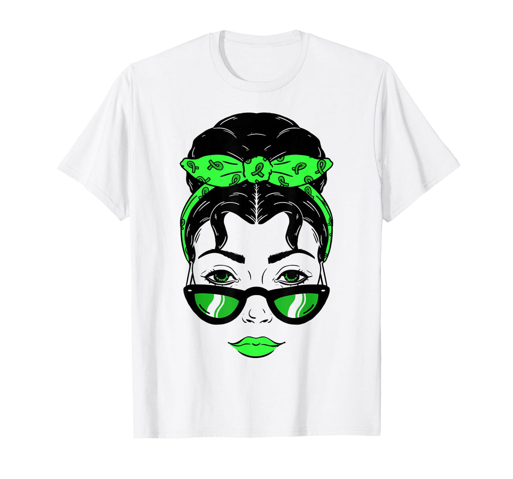 Mental Health Warrior Messy Bun T-Shirt - Custom Art Print for Adults - T-Shirt, Sweatshirt, Hoodie