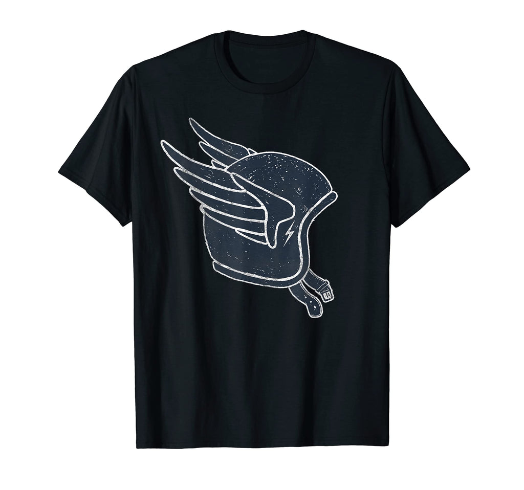 Motorbike Winged Motorcycle Helmet T-Shirt - Fun Novelty Design Unisex - T-Shirt, Sweatshirt, Hoodie