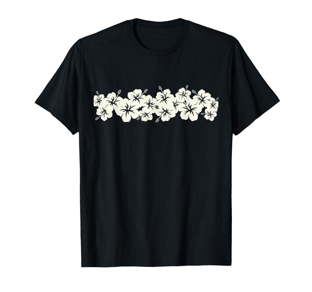 Surfer Floral Hibiscus Flower Row T-Shirt - Custom Art Print Men Women - T-Shirt, Sweatshirt, Hoodie
