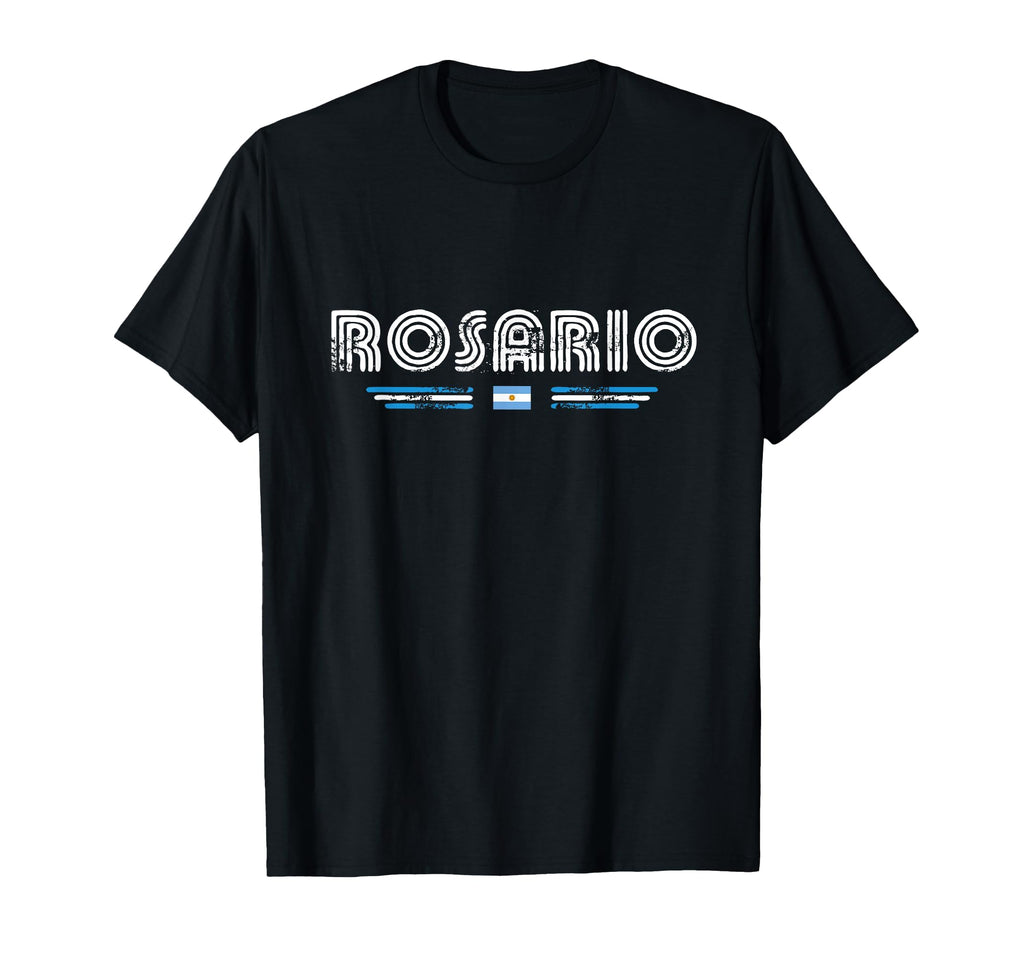 Rosario Argentina 70S 80S Type Flag T-Shirt - Aesthetic Graphic for Adults - T-Shirt, Sweatshirt, Hoodie
