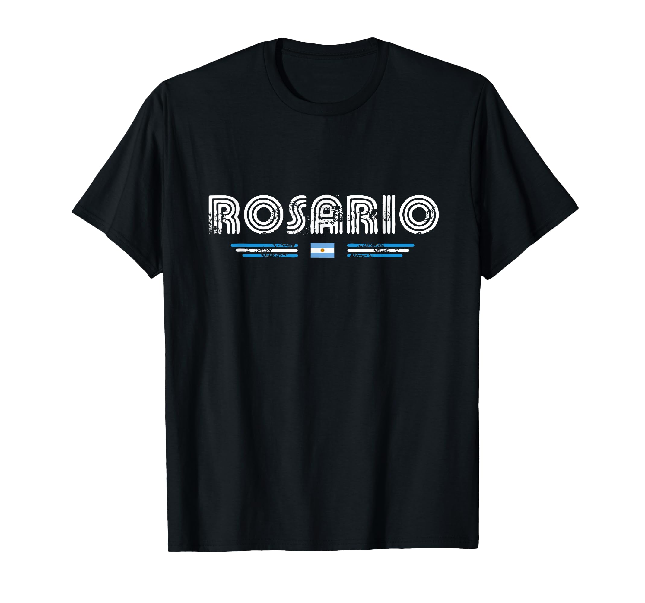 Rosario Argentina 70S 80S Type Flag T-Shirt - Aesthetic Graphic for Adults - T-Shirt, Sweatshirt, Hoodie