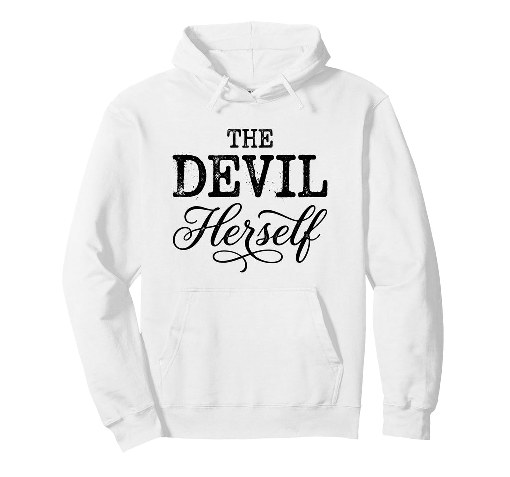 Devil Herself Occult Dark Feminine Hoodie - Custom Art Print for Adults - T-Shirt, Sweatshirt, Hoodie