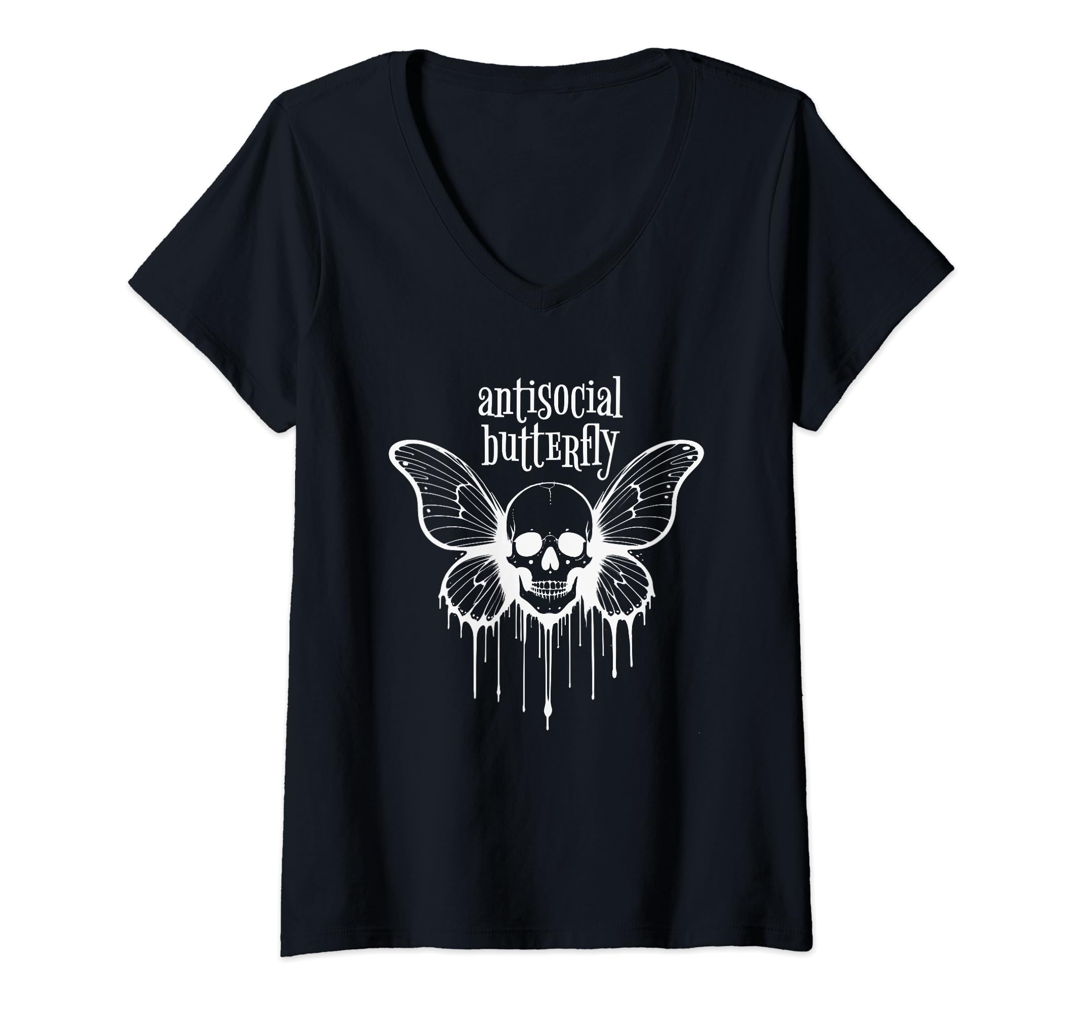 Antisocial Butterfly Introvert Macabre T-Shirt - Unique Graphic Men Women - T-Shirt, Sweatshirt, Hoodie
