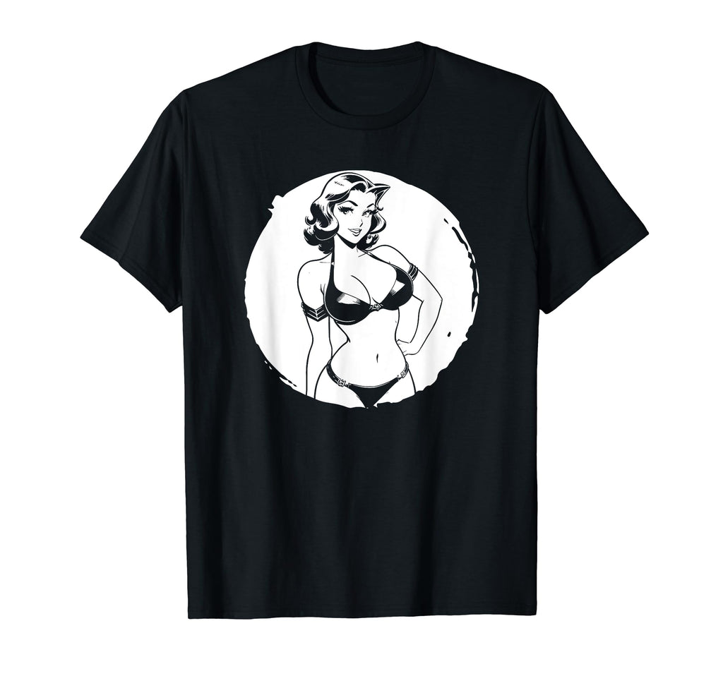 50S Pin Up Bikini T-Shirt - Novelty Apparel for Adults - T-Shirt, Sweatshirt, Hoodie