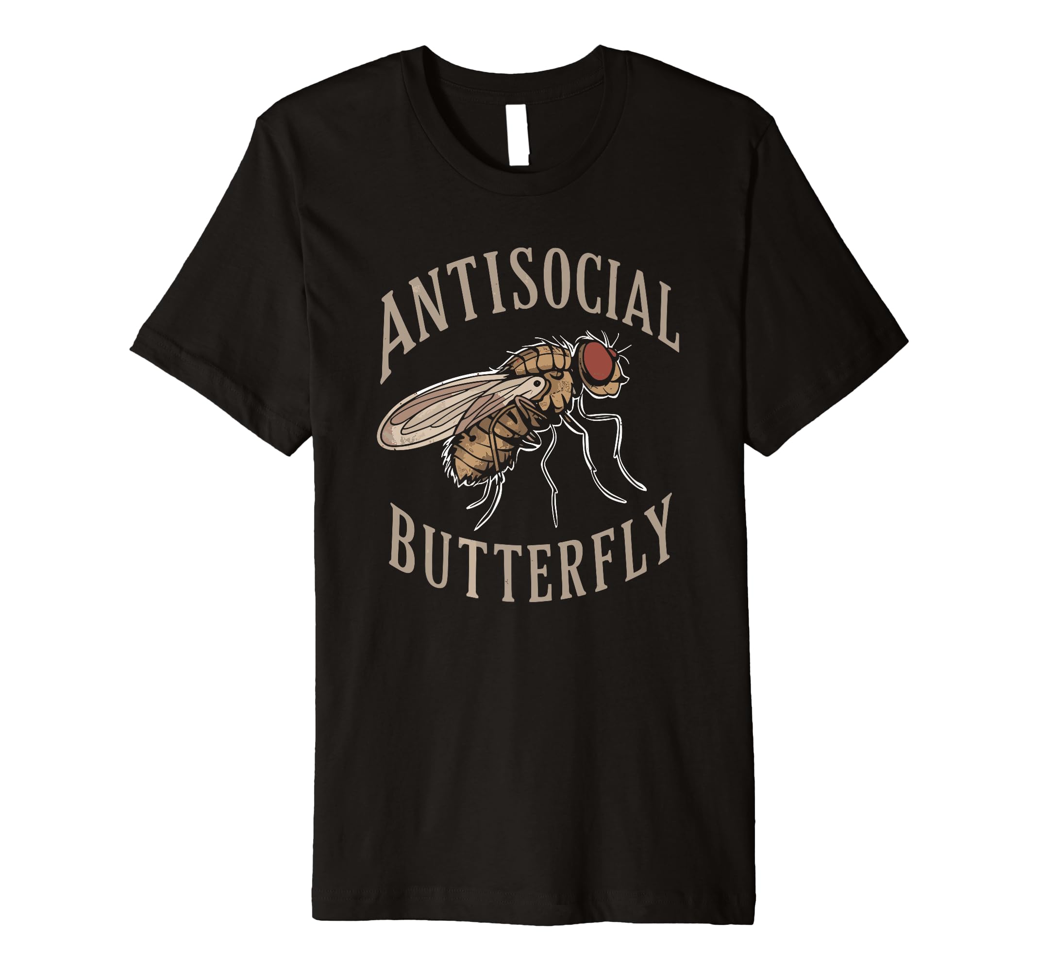 Antisocial Butterfly Goth Housefly T-Shirt - Aesthetic Graphic Unisex - T-Shirt, Sweatshirt, Hoodie