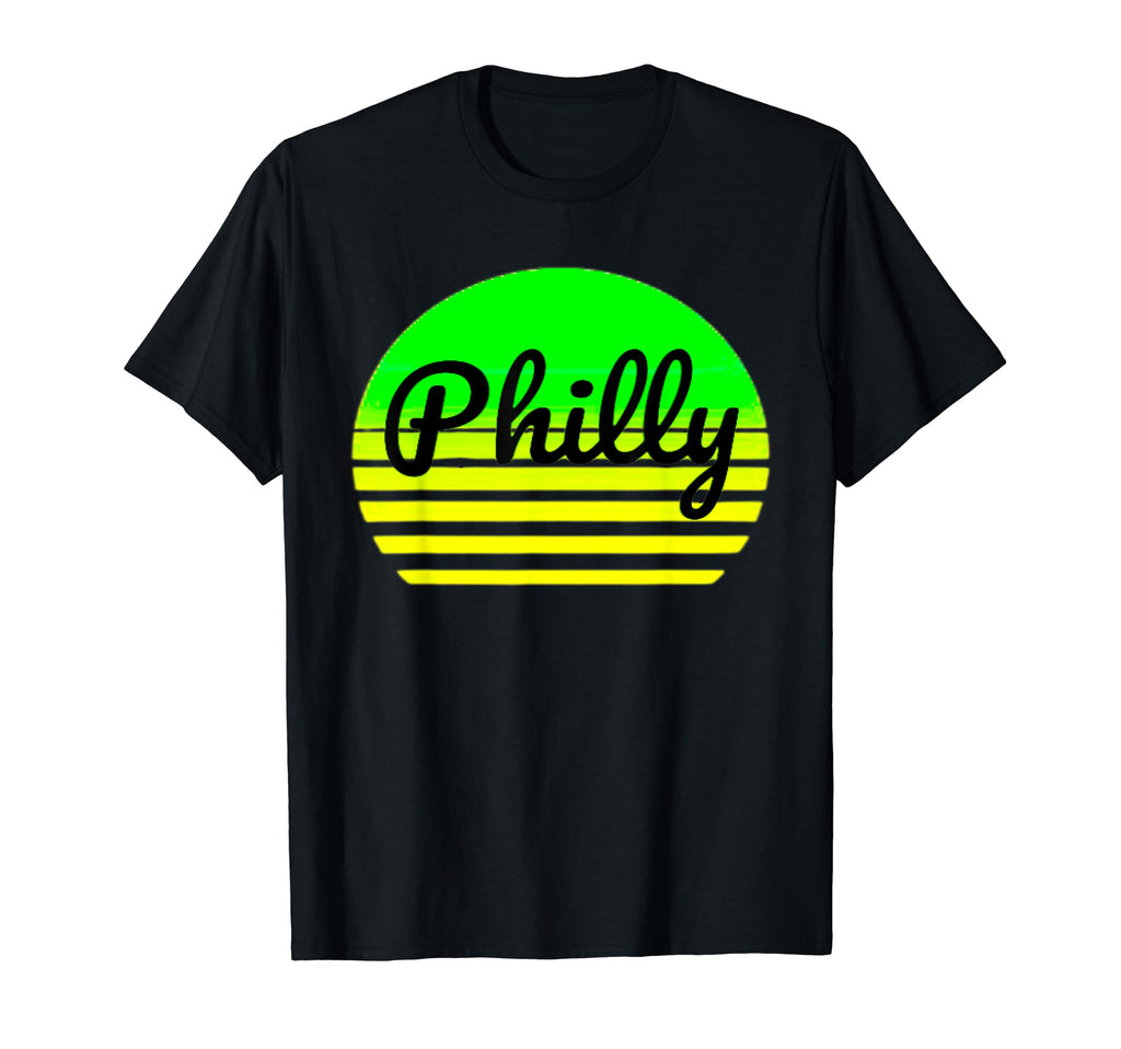 Vaporwave Aesthetic Sunset Philly T-Shirt - Graphic Print for Adults - T-Shirt, Sweatshirt, Hoodie