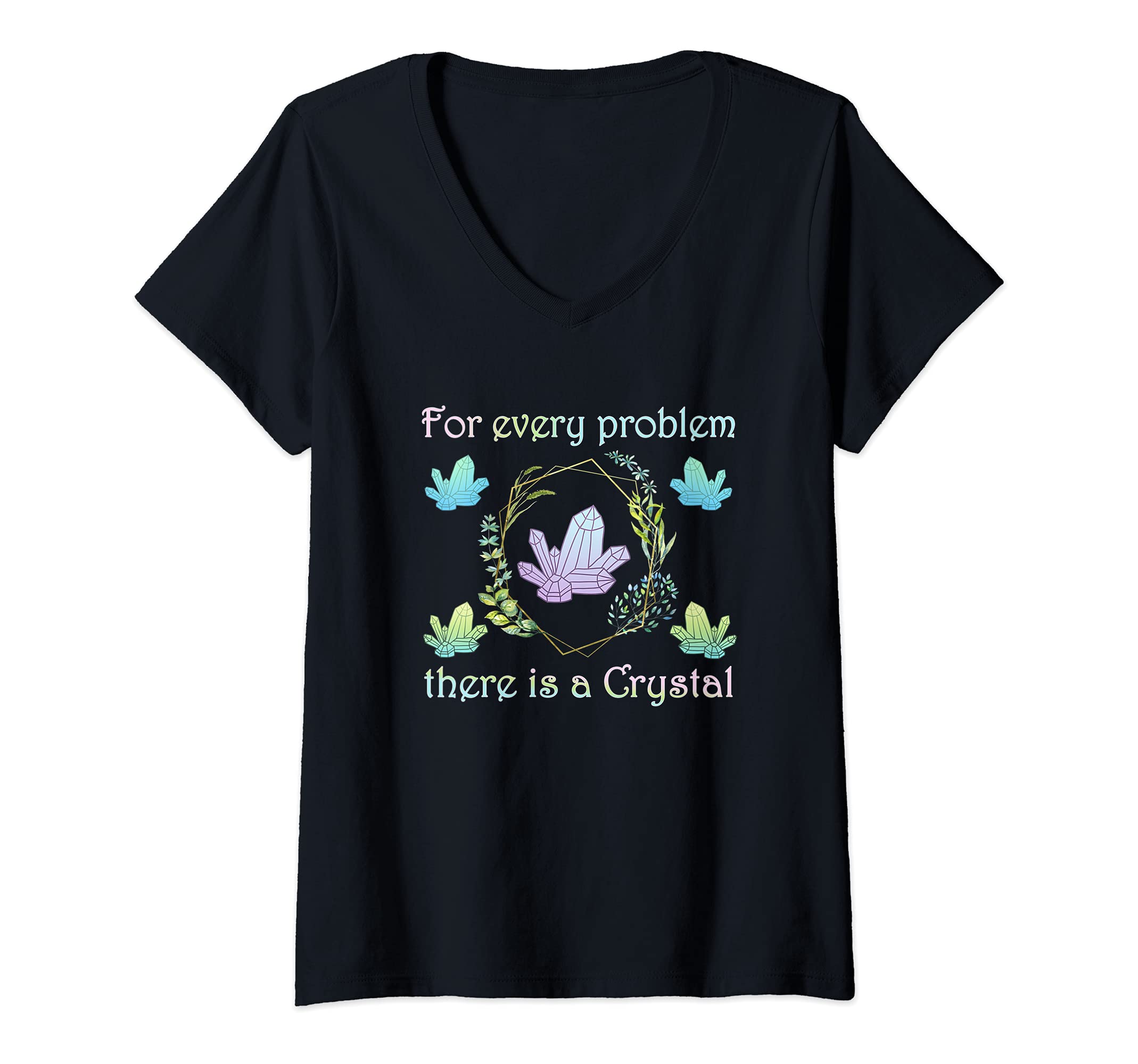 Womens Healing Crystals Spiritual T-Shirt - Fun Novelty Design Men Women - T-Shirt, Sweatshirt, Hoodie
