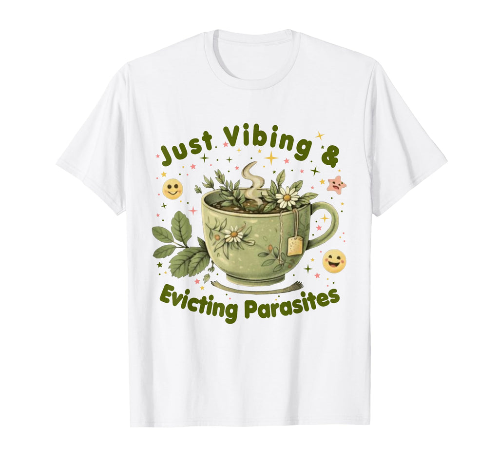Funny Wellness Vibes Aesthetic Tea T-Shirt - Minimalist Print for Adults - T-Shirt, Sweatshirt, Hoodie