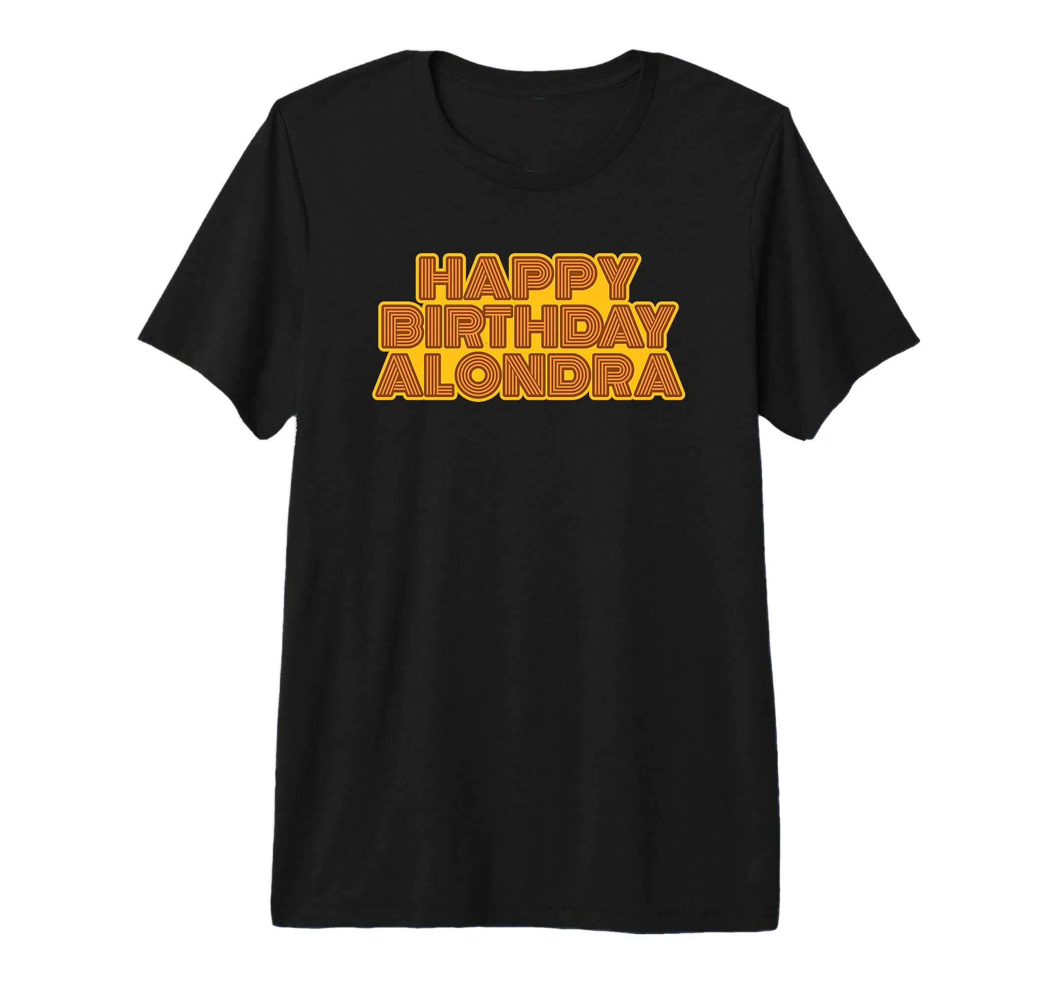 Happy Birthday Alondra Personalized T-Shirt - Minimalist Print Men Women - T-Shirt, Sweatshirt, Hoodie