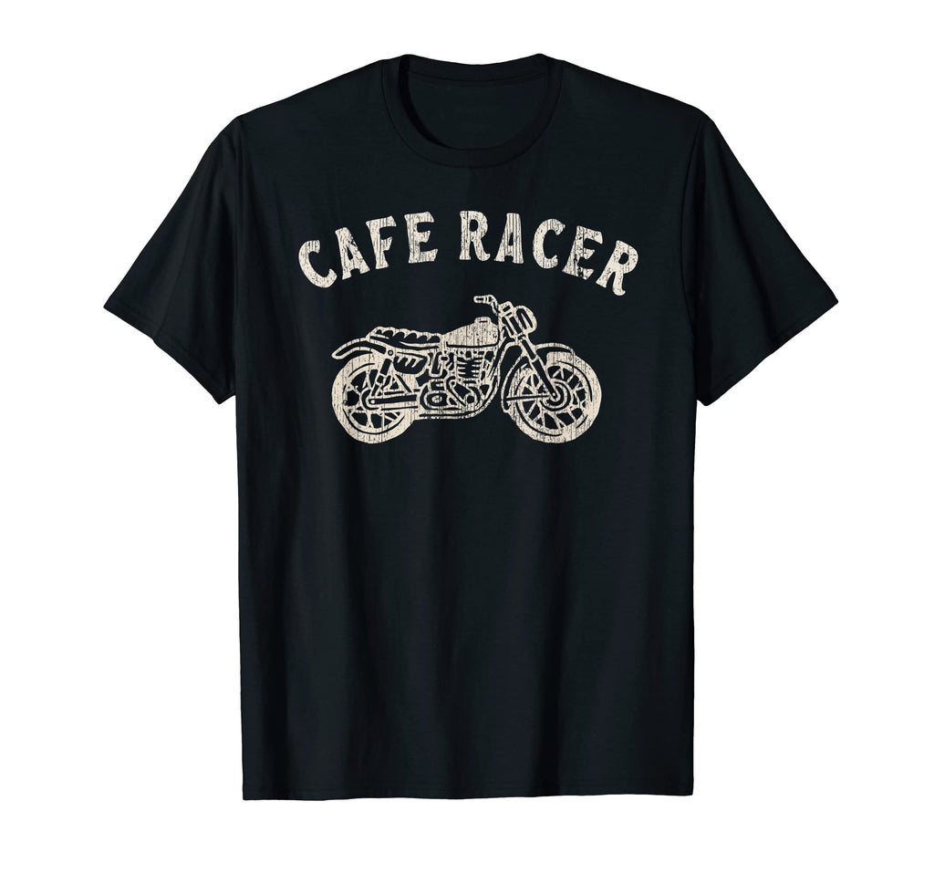 Cafe Racer Tan Motorcycle Worn T-Shirt - Custom Art Print Men Women - T-Shirt, Sweatshirt, Hoodie