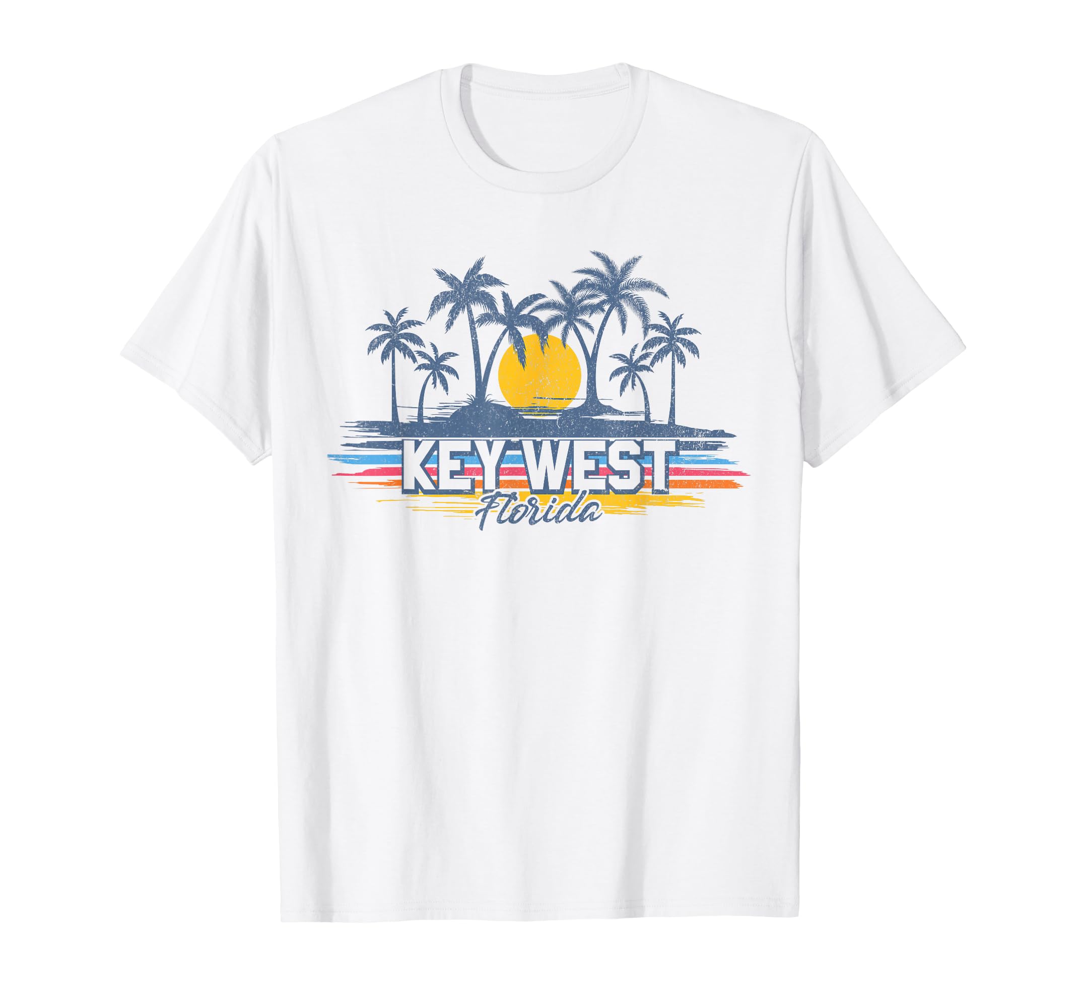 Key West Florida Beach Sunset Keys 70S T-Shirt - Minimalist Print Unisex - T-Shirt, Sweatshirt, Hoodie