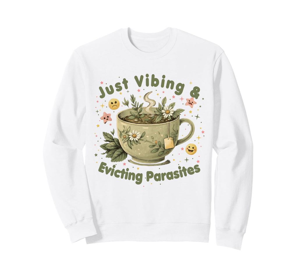 Funny Wellness Vibes Aesthetic Tea Sweatshirt - Unique Graphic for Adults - T-Shirt, Sweatshirt, Hoodie
