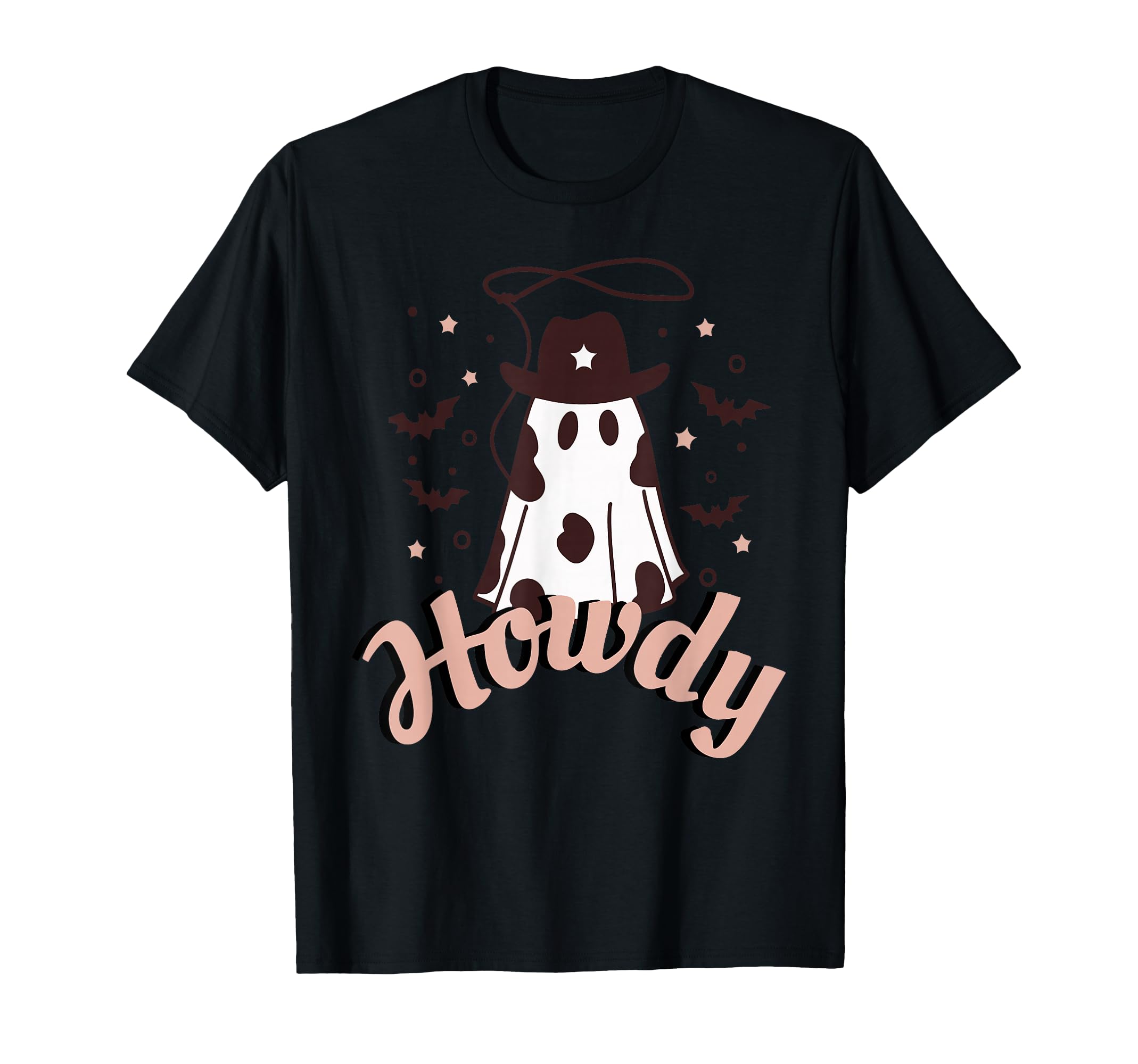 Howdy Funny Halloween Ghost Western T-Shirt - Aesthetic Graphic for Adults - T-Shirt, Sweatshirt, Hoodie