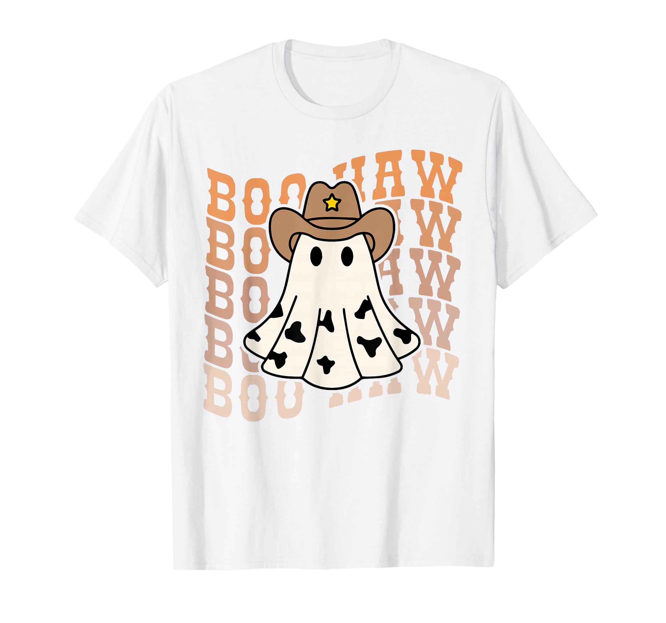 Funny Halloween Boo Haw Ghost Western T-Shirt - Novelty Apparel Men Women - T-Shirt, Sweatshirt, Hoodie