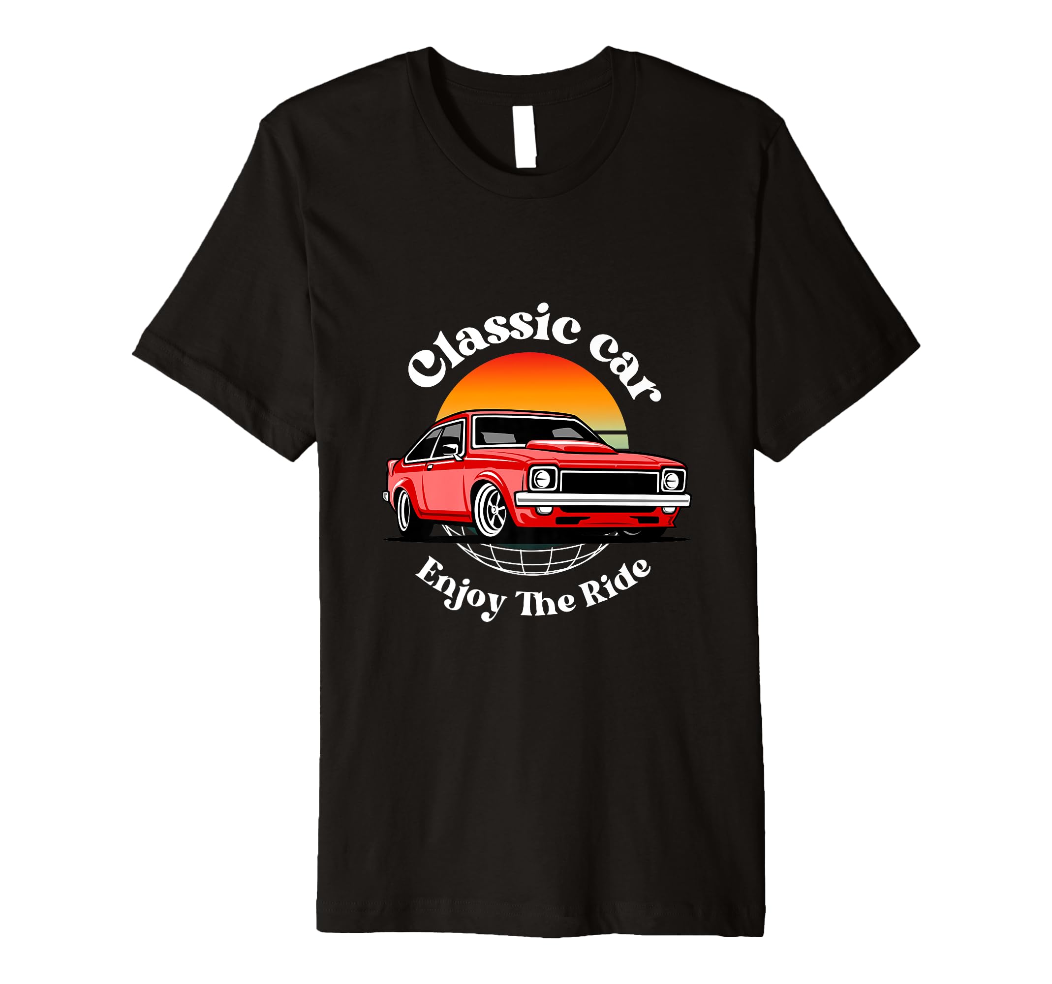 Car Enjoy Ride Classical Car Show T-Shirt - Minimalist Print Men Women - T-Shirt, Sweatshirt, Hoodie