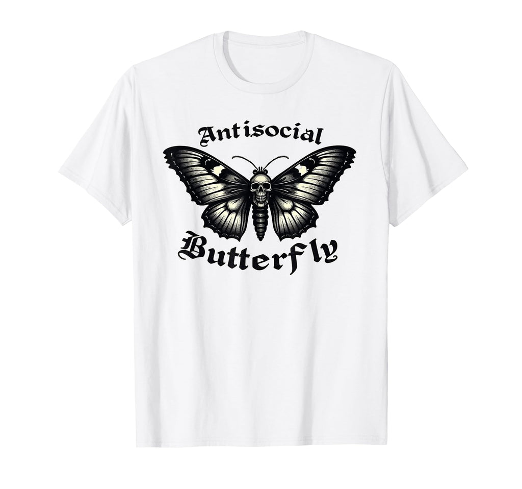 Funny Anti Social Butterfly Introvert Wear T-Shirt - Novelty Apparel Unisex - T-Shirt, Sweatshirt, Hoodie